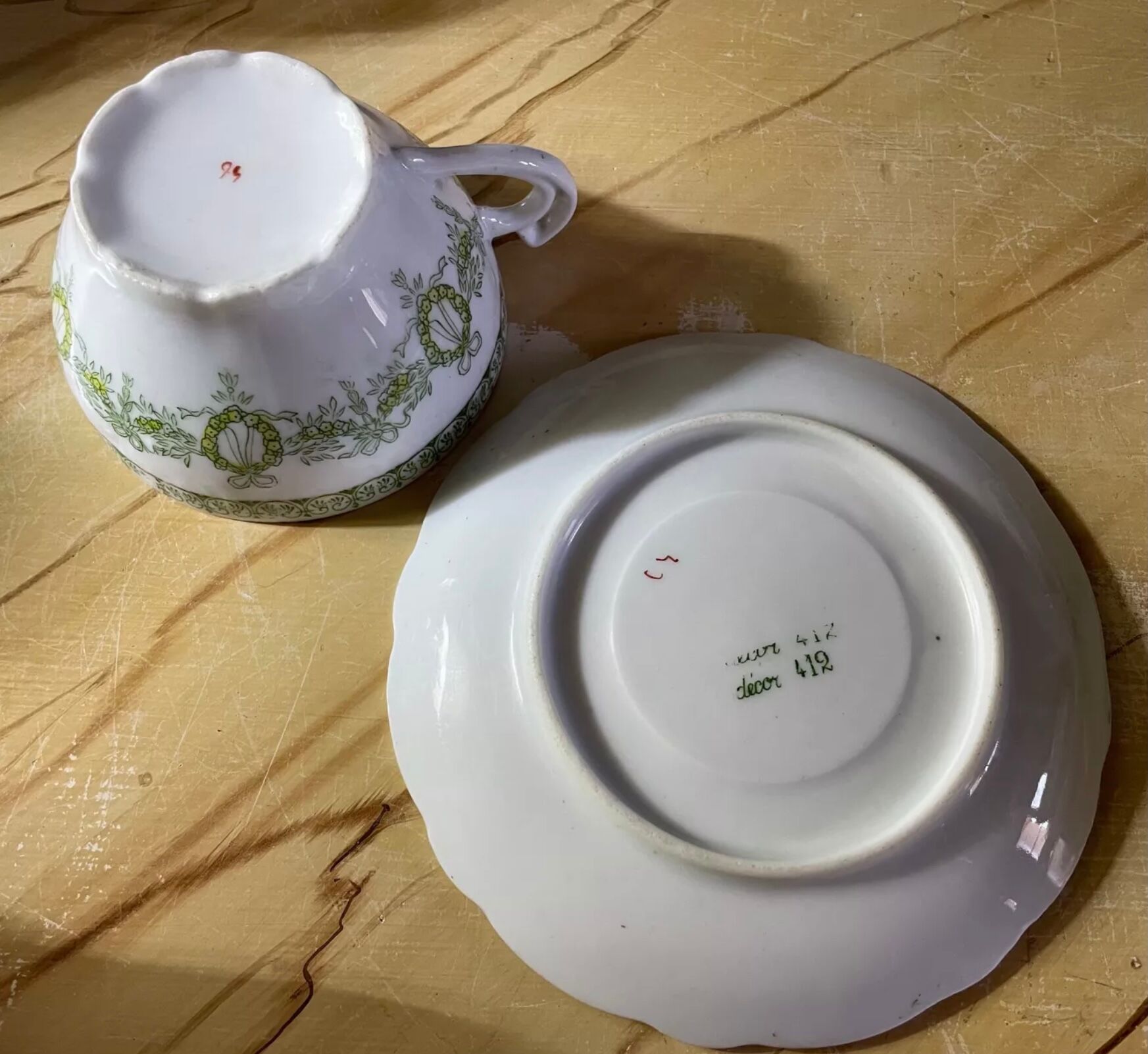 Fine porcelain tea cups