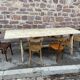 Large country farm table 240 cm in raw natural wood brewery fir