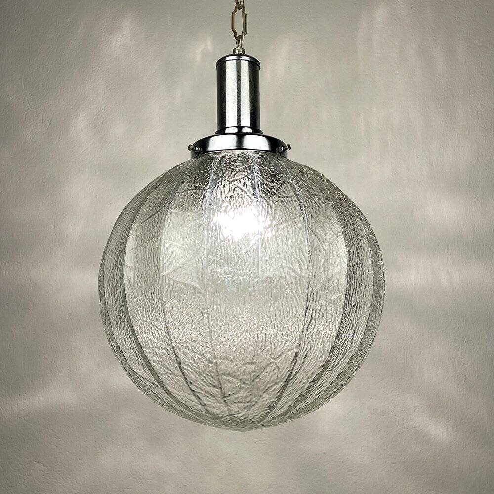 Mid-century glass pendant lamp, Italy, 1960s