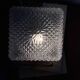 Small square wall-mounted ceiling light with transparent glass, vintage fixture.