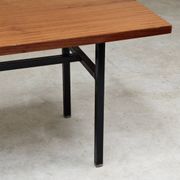 Metal and wood coffee table, former Czechoslovakia 1970