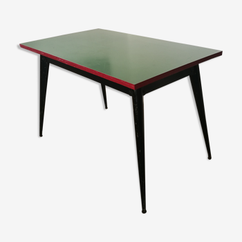 Tolix table, metal kitchen table, compass feet