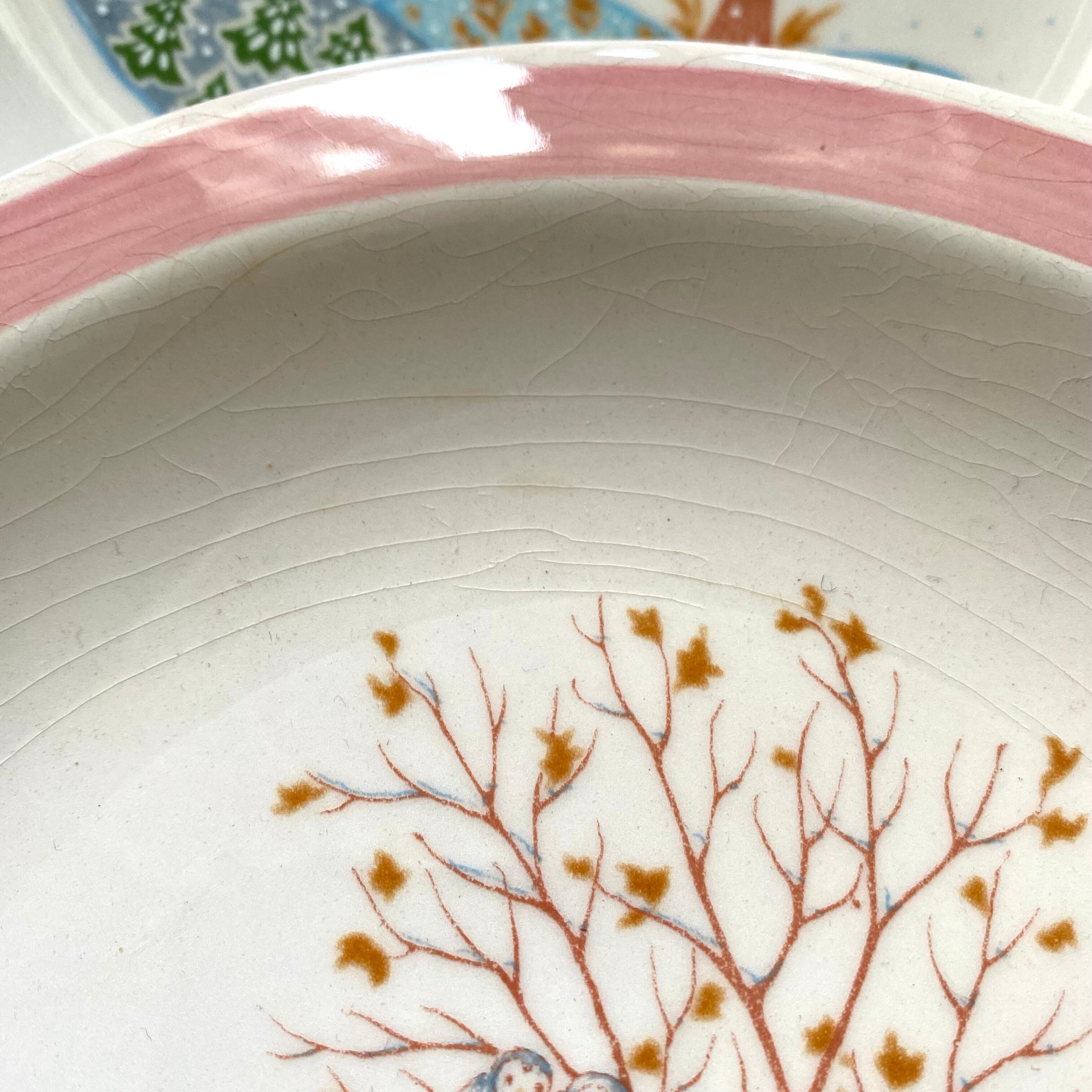 Dessert plates landscape Italy 80s