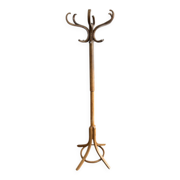 Porte manteau Baumann perroquet pivotant design année 60/70 en bois