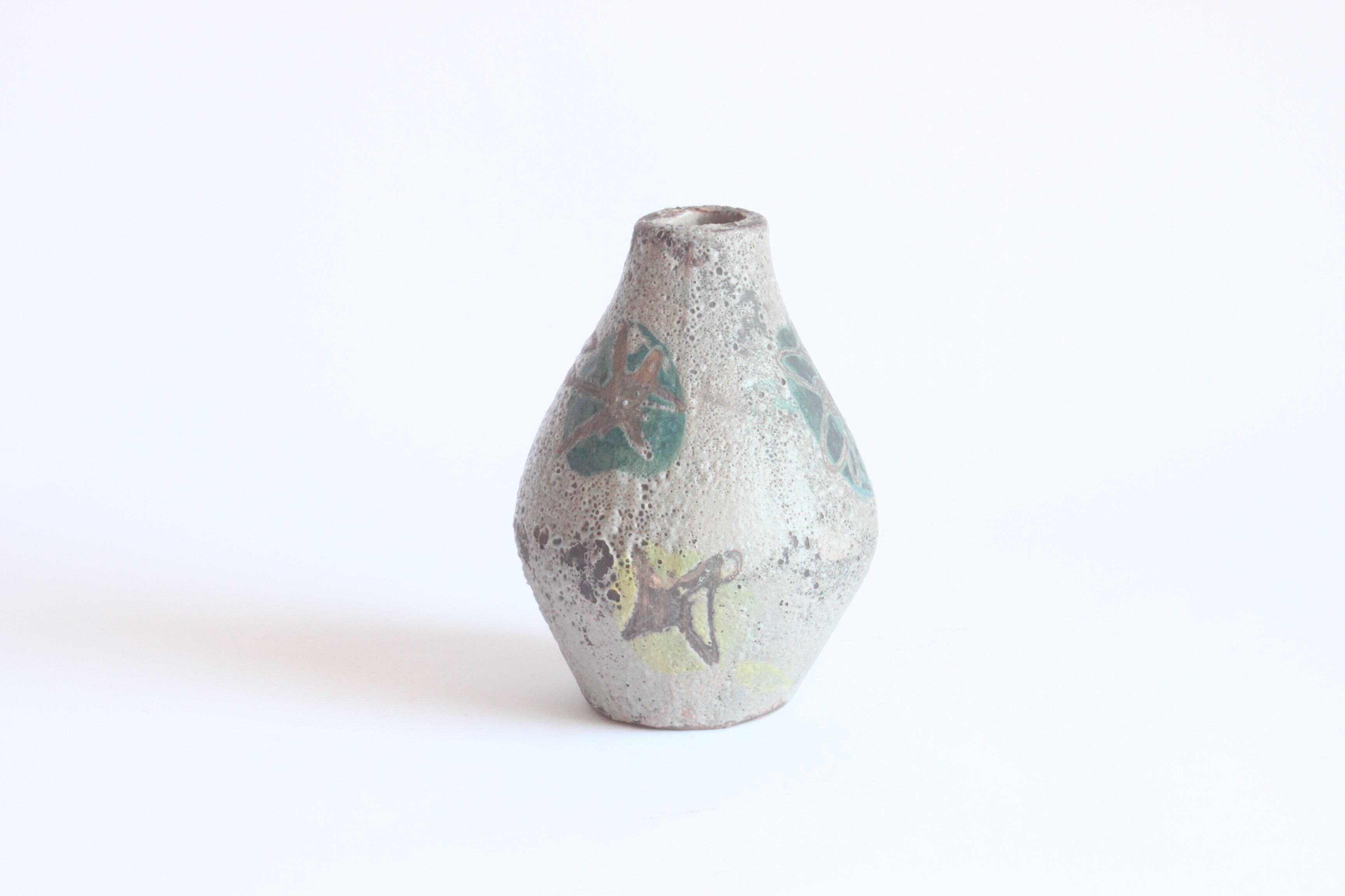 Prehistoric sealife decor vase by Anna Camos, Vallauris 1950