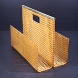 Lucite and cane magazine rack for Christian Dior