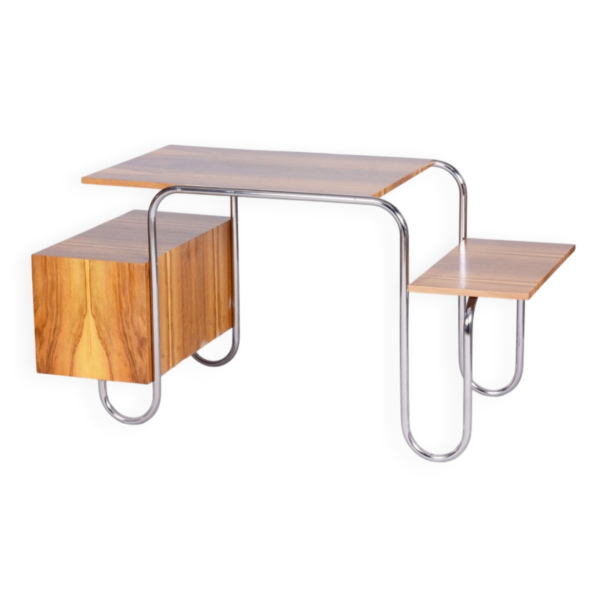 Czech Bauhaus Walnut Writing Desk by André Lurcat, 1930s