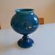 Vase bleu céramique craquelé  H : 28 cm