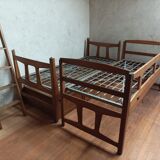Stackable twin beds with storage chests
