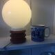 Lampe boule support bois