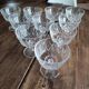 Set of 10 vintage champagne glasses in molded glass