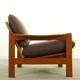 Fauteuil scandinave vintage en teck 1960s