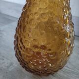 Italian colored bubble glass tall bottle