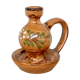 Glazed pottery candle holder