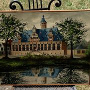 Painting monument architecture netherlands signed by Willem Heytman vintage