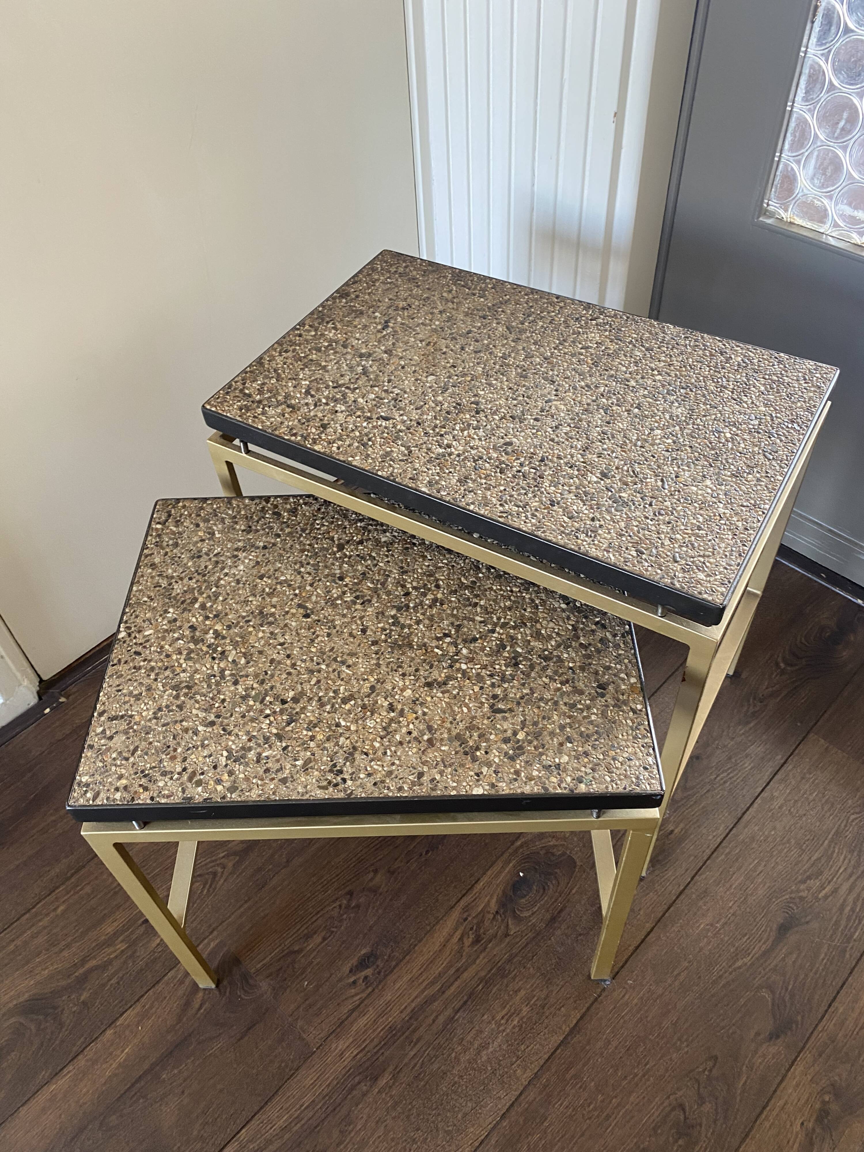 Vintage, Mid-Century Modernist set of 2 side tables, 1960s