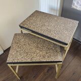 Ensemble moderniste du milieu du siècle de 2 tables d’appoint, années 1960