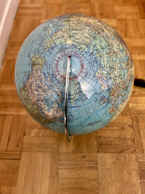 Globe terrestre Duplex années 50