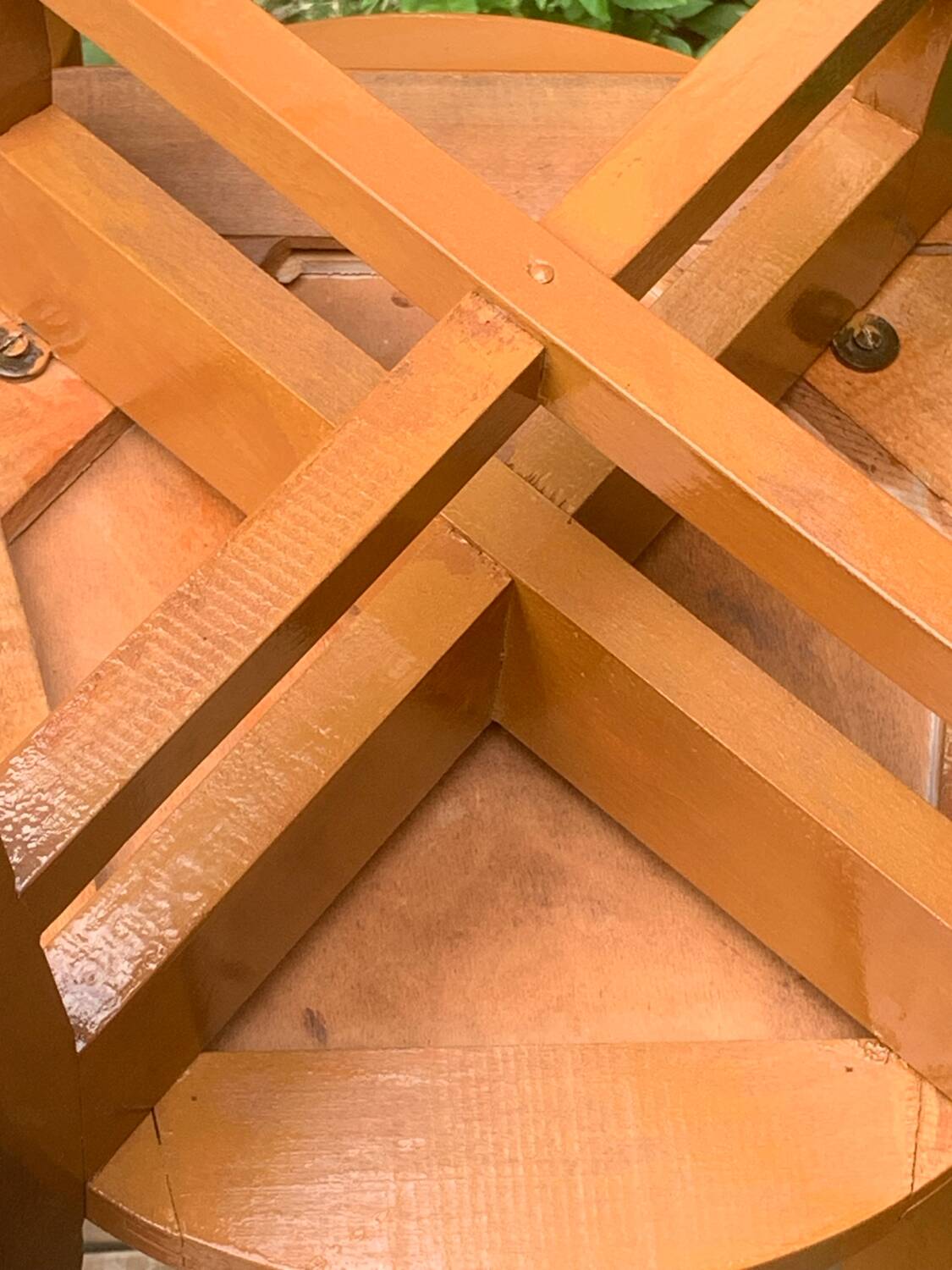 Pair of caramel bistro chairs 1950