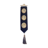 Ancien cadre velours bleu