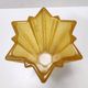 Art Deco Star Shaped Yellow Glass Vase Attributed to Pierre D'Avesn for Dau