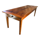 Grande Table de campagne en noyer 2m40 d'epoque 19eme
