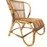 Van Rohe Noordwolde rattan chair, 1960
