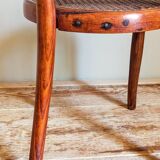 Chaise enfant en bois rond courbé cannée ancienne