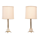 Two Classic Colum Table Lamps, 1960s, France