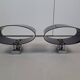 Pair of smoked plexiglass wall lights