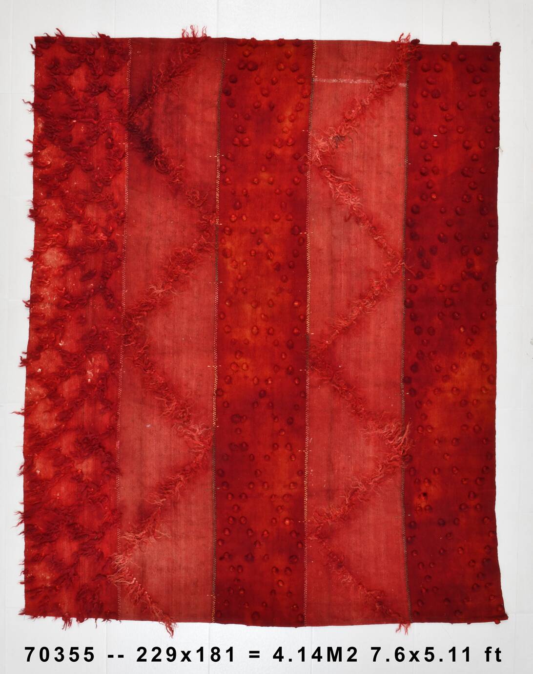 Turkish Vintage Anatolian Kilim Carpet, Shades Of Wine Red Boho Decor