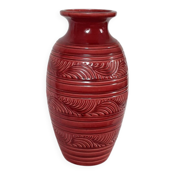 Vase année 30  Saint Clément décor "plume"