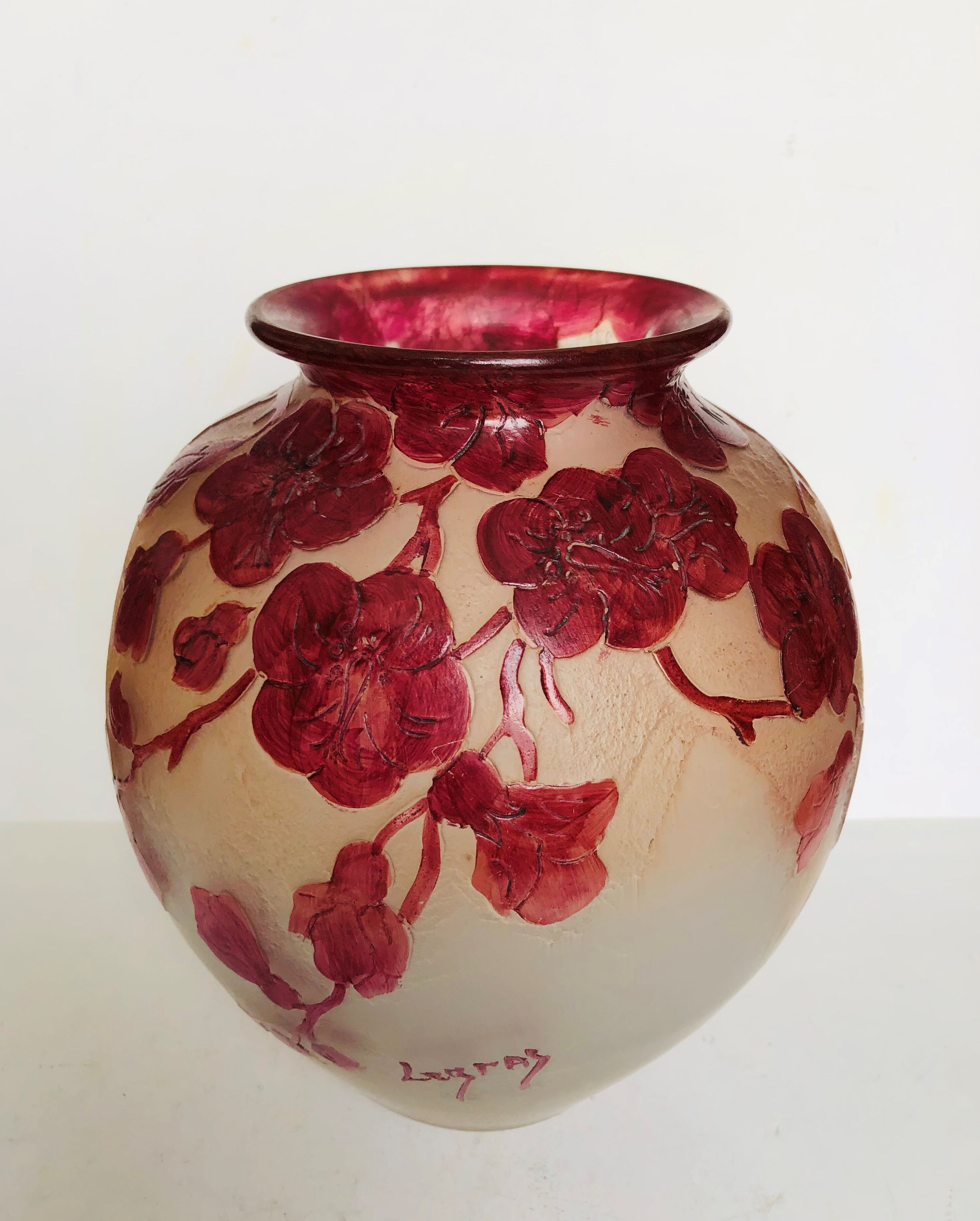 Legras multilayer glass ball vase