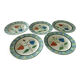 Assiettes en faience fine de forges les eaux decor a l'eponge fin 19 eme