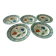 Assiettes en faience fine de forges les eaux decor a l'eponge fin 19 eme