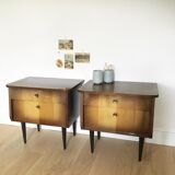 Pair of vintage bedsides
