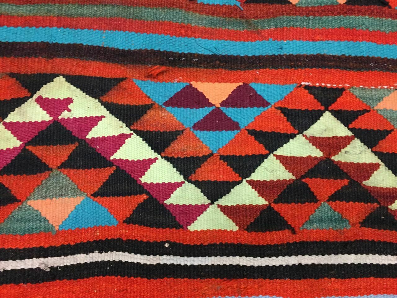 Old turkish narrow kilim runner 320x85 cm