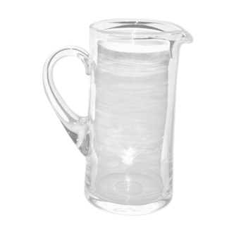 Vintage blown glass water pitcher Broc pitcher