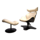 Stokke Varier Tok leather armchair with ottoman by Toshiyuki Kita, 1990