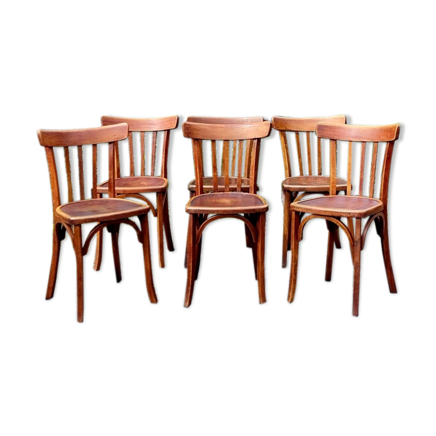 Set 6 chairs bistro Luterma 40s