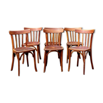 Set 6 chairs bistro Luterma 40s