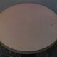 Table bistro pied métal plateau formica marron clair