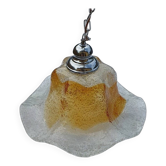 Suspension Vintage Fleur Verre Murano Mazzega Italie Années 60/70