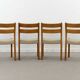 Chaises de Salle à Manger Mid-Century en Teck par EMC, Danemark, années 60, Set de 4