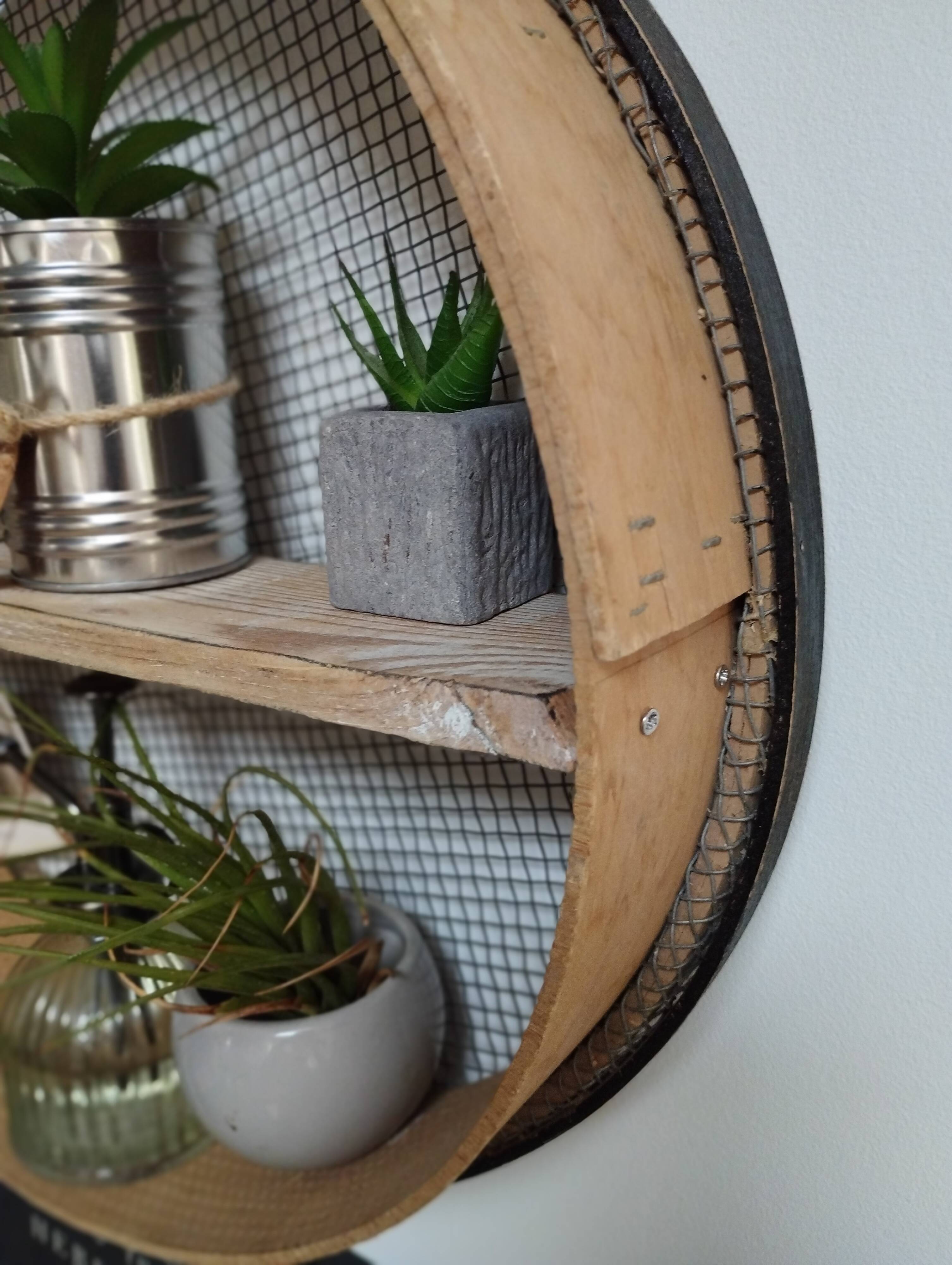 Tamis Vintage- Etagère Murale