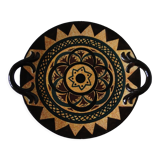 Vintage dish with handles from the 60s, St Jean de Bretagne earthenware factory