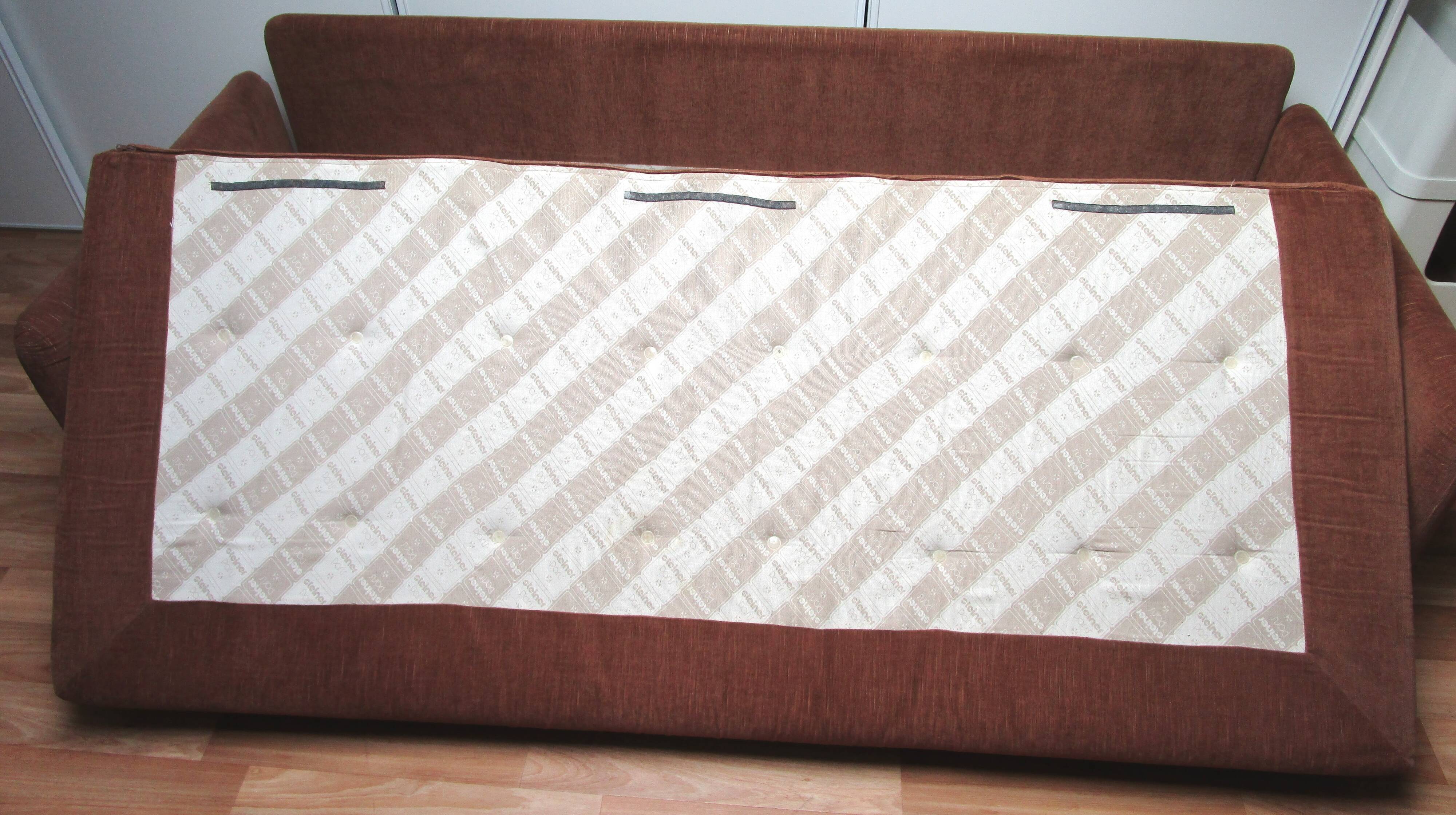 Steiner velvet chocolate sofa, 70s