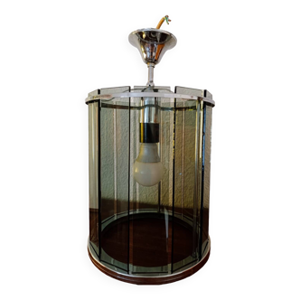 Vintage Italian Smoked Glass Chandelier