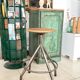 Metal and wood adjustable workshop stool