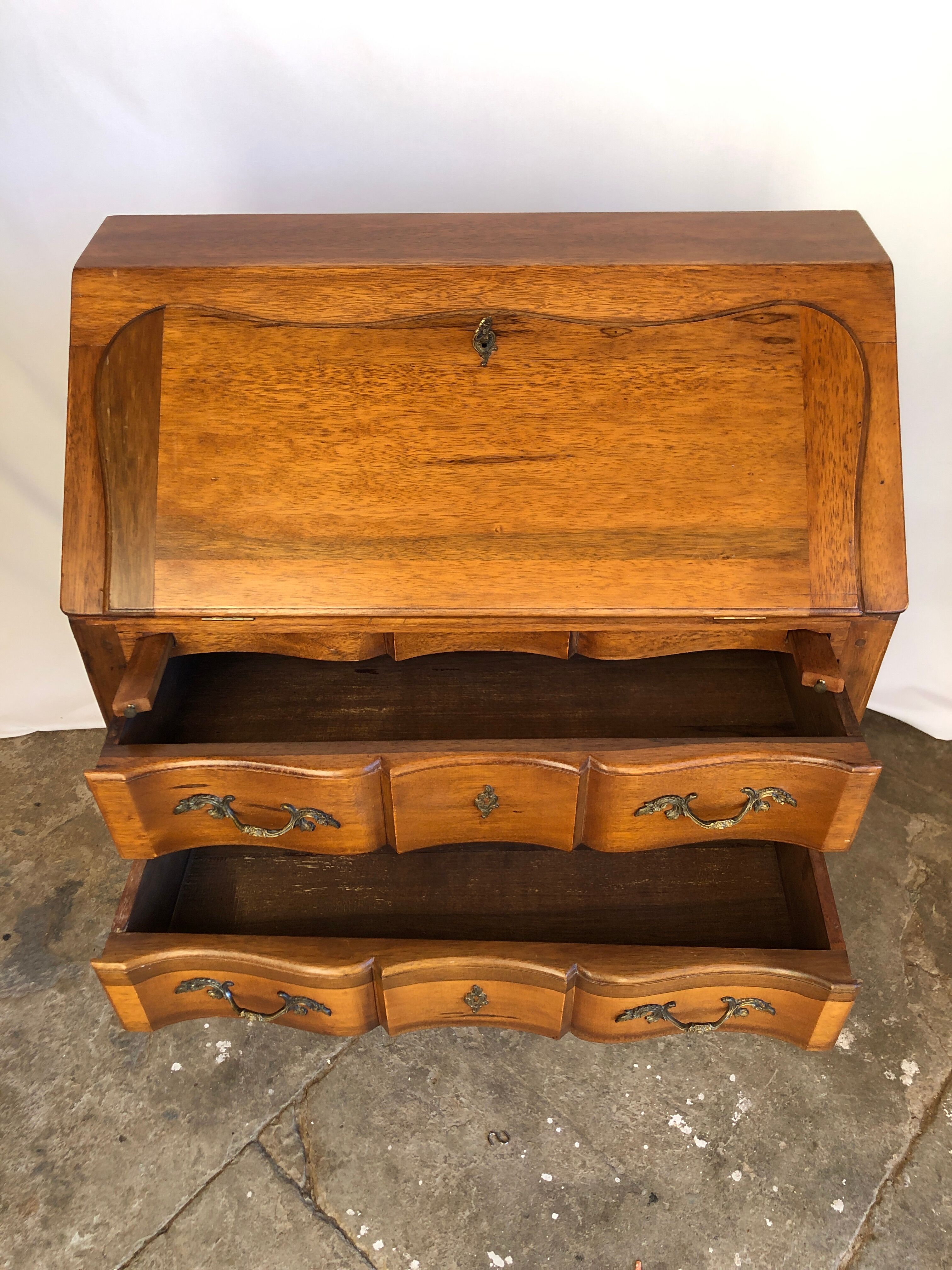 Louis XV donkey back desk in oak